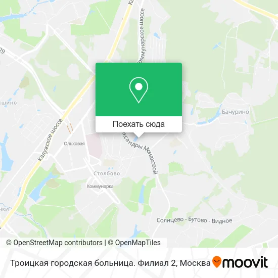 Карта Троицкая городская больница. Филиал 2
