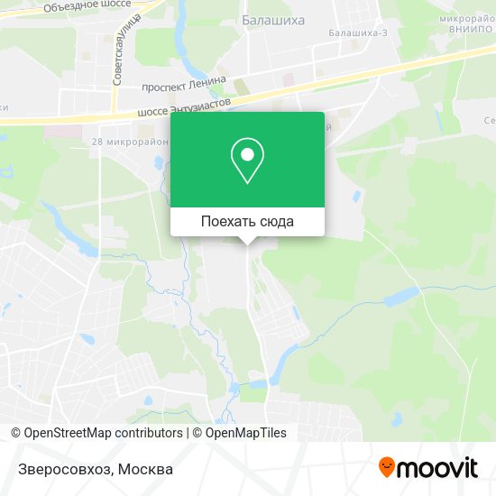 Карта Зверосовхоз