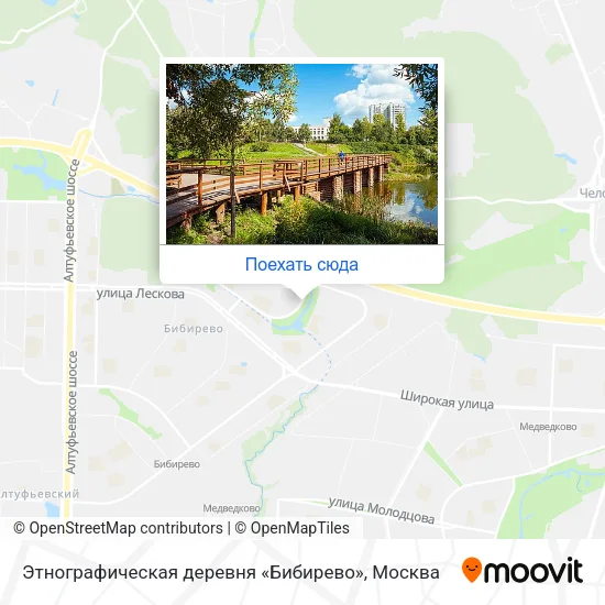 Карта Этнографическая деревня «Бибирево»