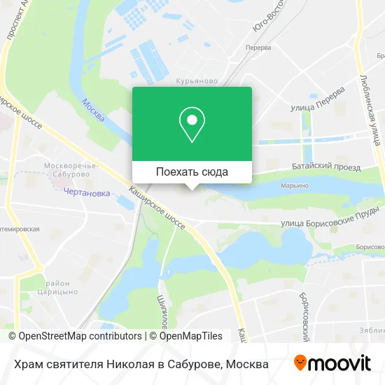 Карта Храм святителя Николая в Сабурове