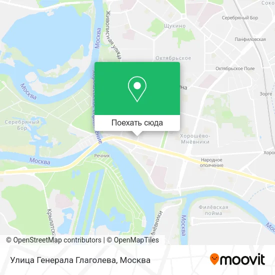 Карта Улица Генерала Глаголева