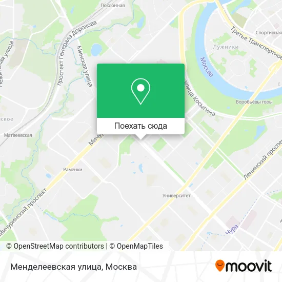 Карта Менделеевская улица