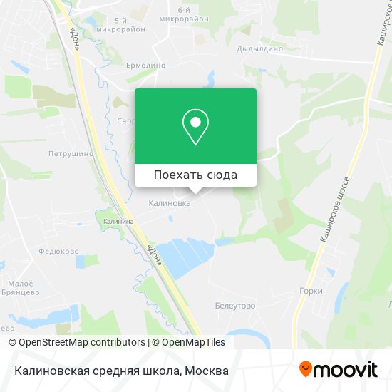 Карта Калиновская средняя школа