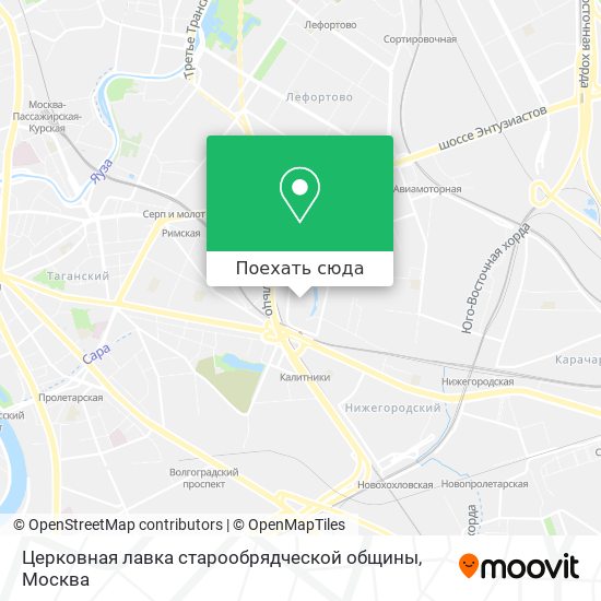 Карта Церковная лавка старообрядческой общины