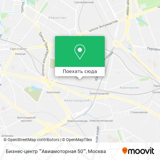 Карта Бизнес-центр ""Авиамоторная 50""