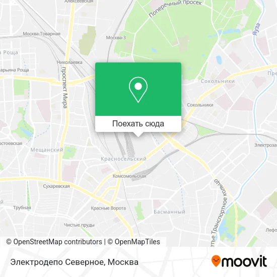 Карта Электродепо Северное