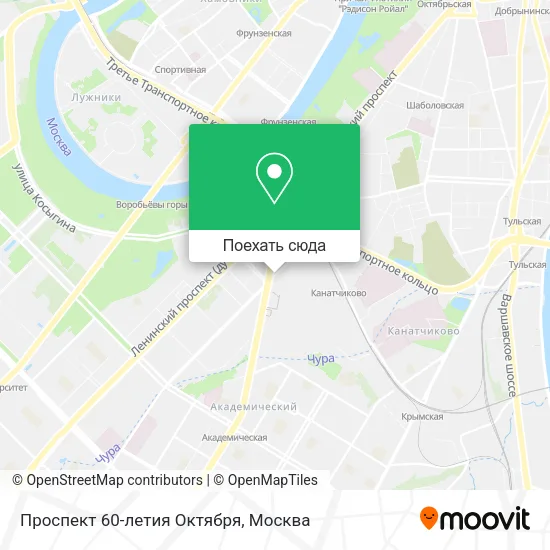 Карта Проспект 60-летия Октября