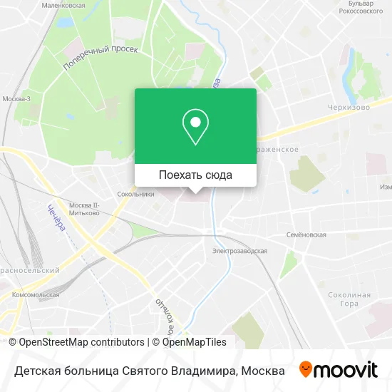 Карта Детская больница Святого Владимира