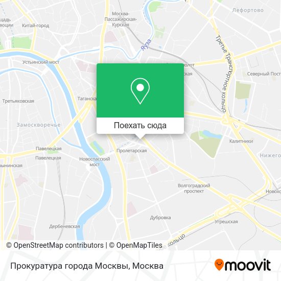 Карта Прокуратура города Москвы
