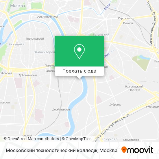 Карта Московский технологический колледж