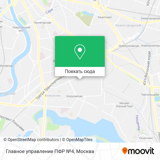 Карта Главное управление ПФР №4