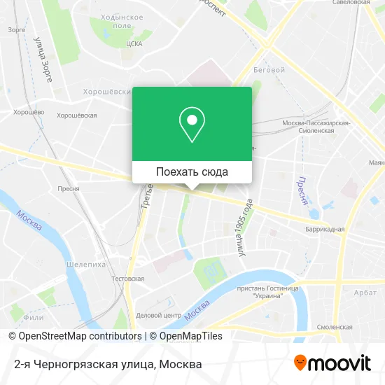 Карта 2-я Черногрязская улица