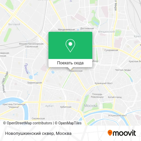 Карта Новопушкинский сквер