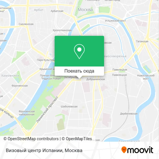 Карта Визовый центр Испании