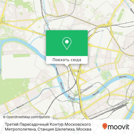 Карта Третий Пересадочный Контур Московского Метрополитена, Станция Шелепиха