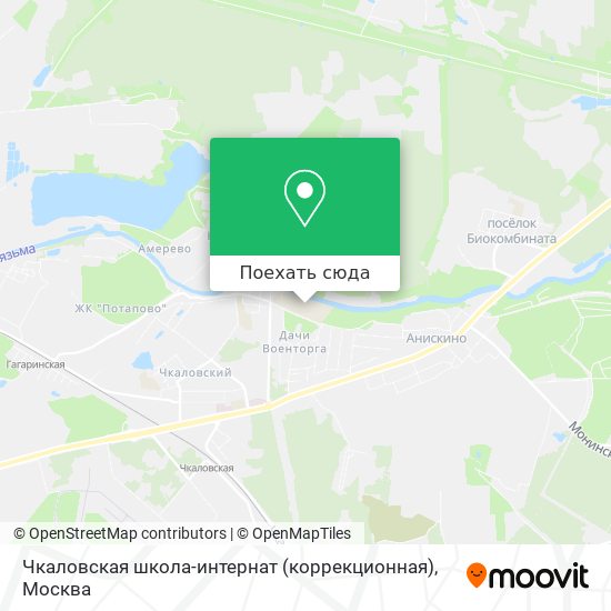 Карта Чкаловская школа-интернат (коррекционная)