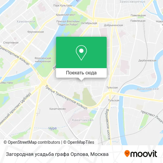 Карта Загородная усадьба графа Орлова