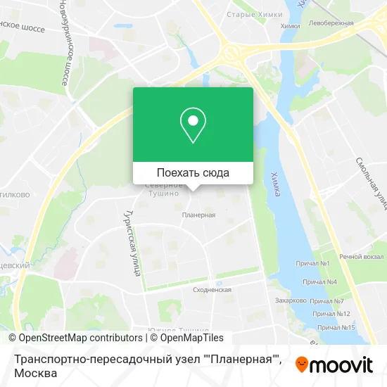 Карта Транспортно-пересадочный узел ""Планерная""