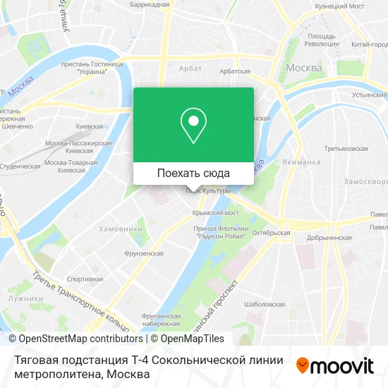 Карта Тяговая подстанция Т-4 Сокольнической линии метрополитена