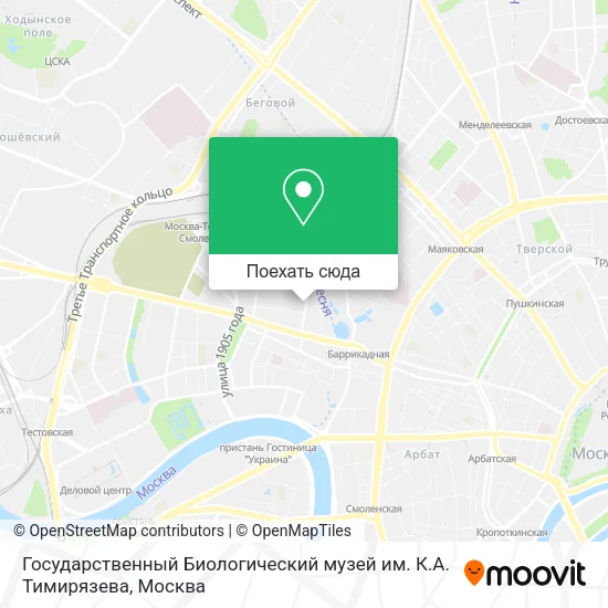 Карта Государственный Биологический музей им. К.А. Тимирязева