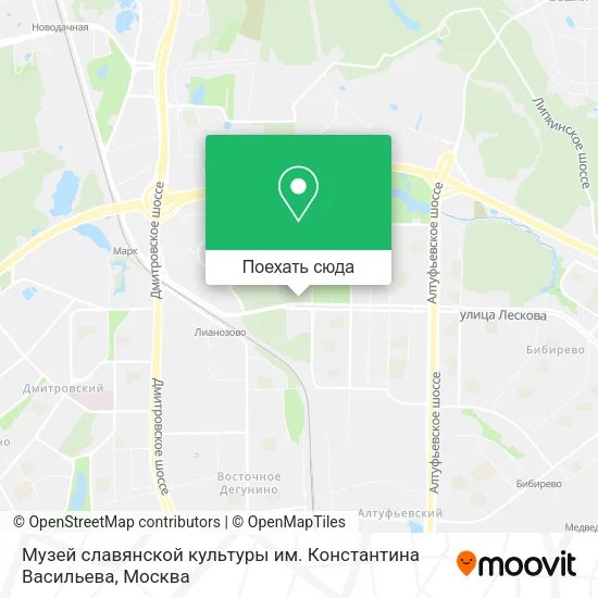 Карта Музей славянской культуры им. Константина Васильева