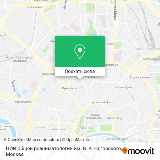 Карта НИИ общей реаниматологии им. В. А. Неговского