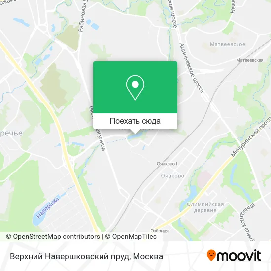 Карта Верхний Навершковский пруд