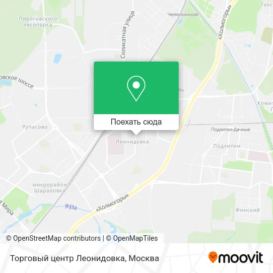 Карта Торговый центр Леонидовка