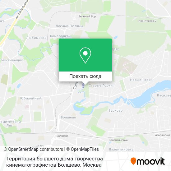 Карта Территория бывшего дома творчества кинематографистов Болшево