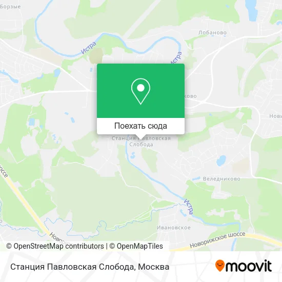 Карта Станция Павловская Слобода
