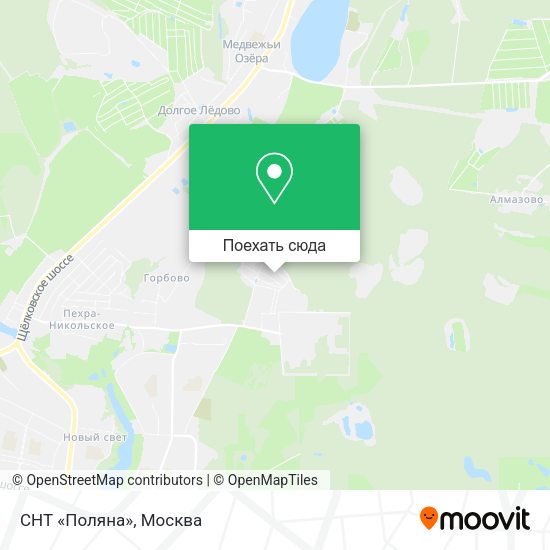 Карта СНТ «Поляна»