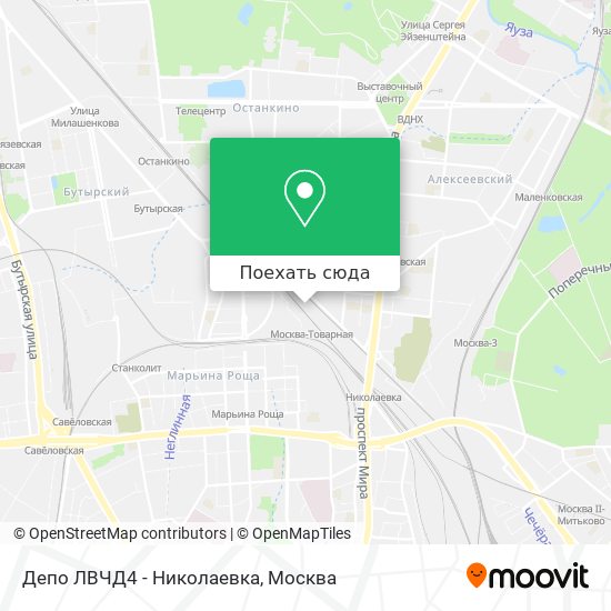 Карта Депо ЛВЧД4 - Николаевка