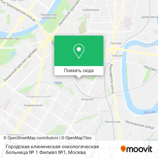 Карта Городская клиническая онкологическая больница № 1 Филиал №1