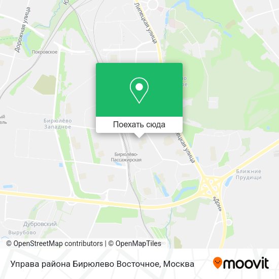 Карта Управа района Бирюлево Восточное