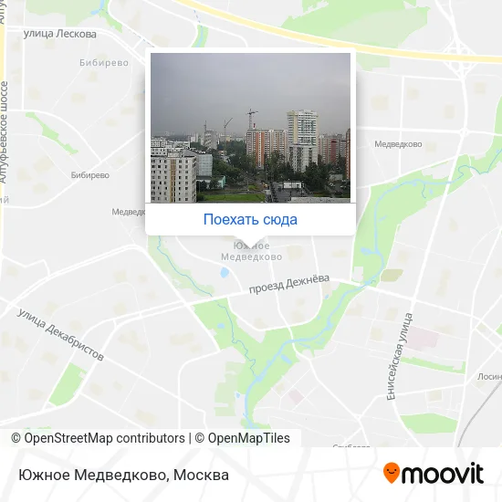 Карта Южное Медведково