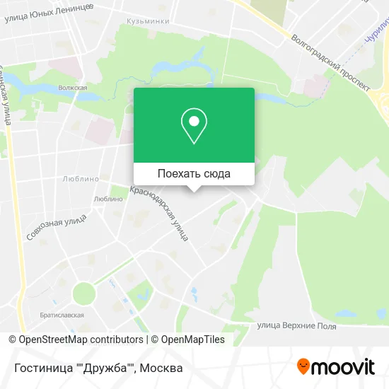 Карта Гостиница ""Дружба""