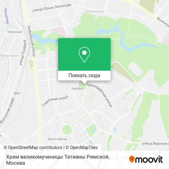 Карта Храм великомученицы Татианы Римской