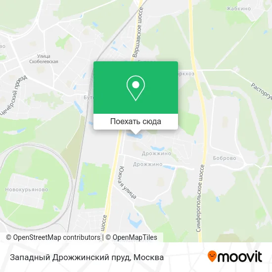 Карта Западный Дрожжинский пруд