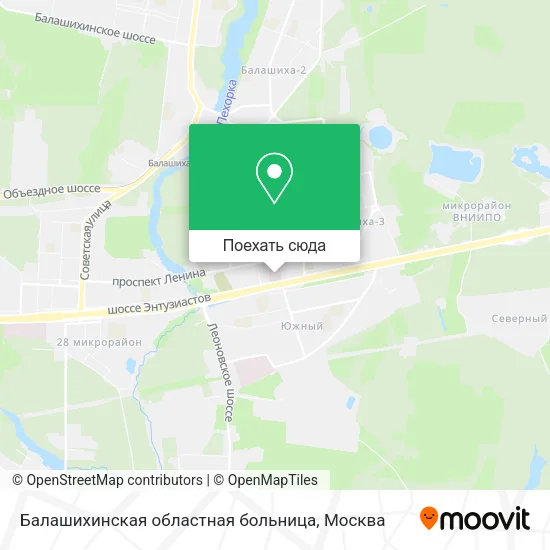 Карта Балашихинская областная больница