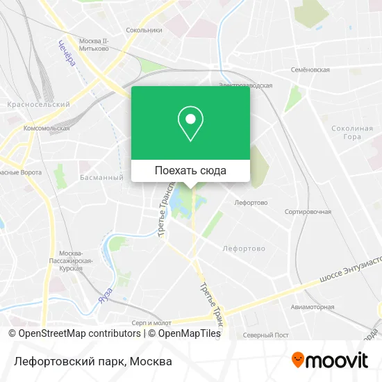 Карта Лефортовский парк