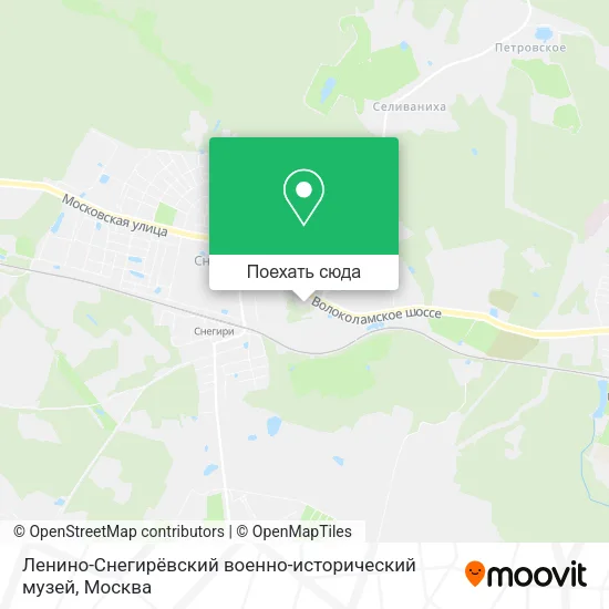 Карта Ленино-Снегирёвский военно-исторический музей