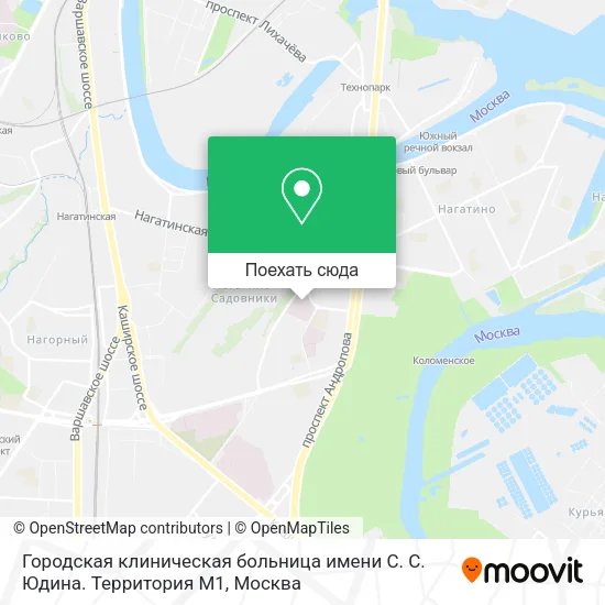 Карта Городская клиническая больница имени С. С. Юдина. Территория М1