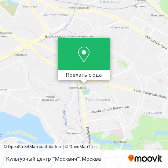 Карта Культурный центр ""Москвич""
