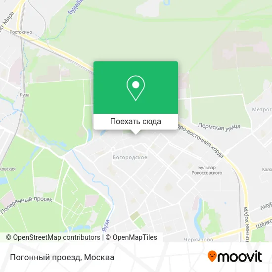 Карта Погонный проезд