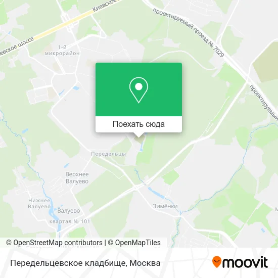 Карта Передельцевское кладбище