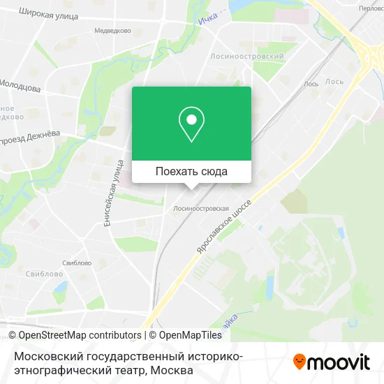 Карта Московский государственный историко-этнографический театр
