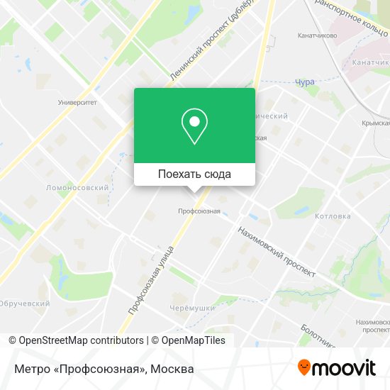Карта Метро «Профсоюзная»