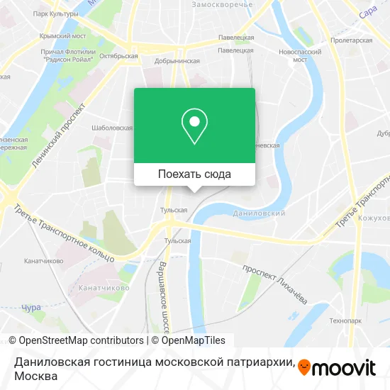 Карта Даниловская гостиница московской патриархии