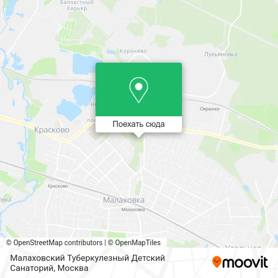 Карта Малаховский Туберкулезный Детский Санаторий