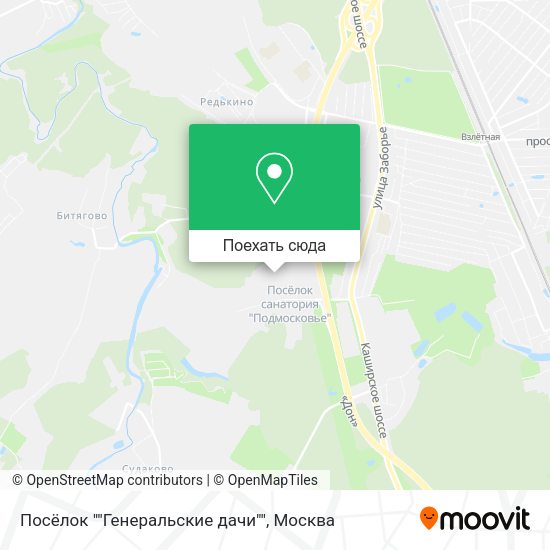 Карта Посёлок ""Генеральские дачи""